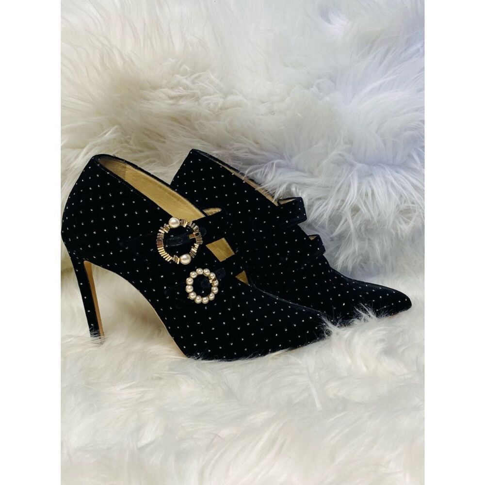 JIMMY CHOO Larissa 100 Pearl & Crystal Authentic Ankle Boots with All Packaging - Picture 7 of 17